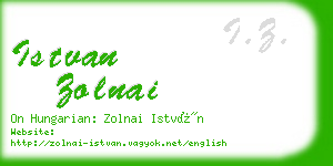 istvan zolnai business card